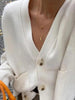 Women's Knitted Cardigan Solid Full Sleeve V Neck Ribbed Autumn Coat Commute Female Knitwear Cardigan Tops