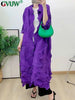 Pleated Lace-up Trench For Women Spring Loose Solid Color Diamonds Mid-length Windbreaker Female 17G2334