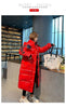 Black Glossy Parker Female Warm Winter Thicken Down Cotton Jacket Windproof Rainproof Women's Hooded Coat Casual Long Overcoat