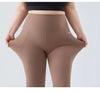 Plus Size Fit Yoga Flared Trousers for Women Semaless Two Sides Pocket Leggings High Waist Push Up Butt Gym Trainning Leggings