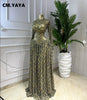 Women Print O-neck Long Sleeve Pleated Long Maxi Dress Spring Evening Party Birthday Vacation Dresses Vestidos