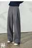 Women's Wide Leg Suit Pants Fall Drapey Seam Detail Tailored Office