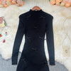 Chic Sexy Wrap Hips Knitted Mini Dress Y2K Aesthetic 3D Bows Bodycon Party Dress Streetwear Lady Dress