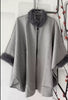 S-5XL Winter Warm Cloak Horn Buckle Woolen Poncho Capes Women Faux Rabbit Fur Dolman Sleeves Loose Long Cappa Coat