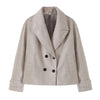 Women Solid Double Breasted Trench Jackets Vintage Lapel Neck Long Sleeves Female Chic Lady Outfits