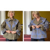 Double Sided Grid Jacket Women's Loose Lapel Long Sleeve Single-breasted Pocket Coat Autumn Lady Streetwear