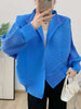 Spring Pleated Short Coat Women's Casual Style Loose Big Collar Single Breasted Elastic Outwear Jacket 2DB1992