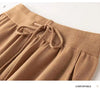 Women 100% Wool Pants Autumn and Winter Soft Comfortable High-Waist Knitted Thicken Pants Female Thin pants Casual Trousers