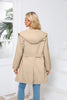 Spring Autumn Hooded Water-repellent Jacket with Belt Thin Casual Loose Trench Coat Women Windbreaker