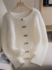 Autumn Winter Korean Sweater Cardigan Women Long Sleeve Casual White Loose Knitwear Ladies Sweater Jacket Female Top