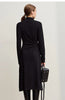 Dresses Woman Winter Elegant Commuter Turtleneck Lace-up Dress Women's Knitted Straight Solid Color Skirt 12544088