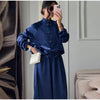 Casual Coats Pants Sets Women Loose Long Sleeves Single Breasted Elastic Waist Knot Suits Female Spring Solid Set Lady