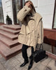 Solid Stand Collar Trench Short Coats Button Long Sleeve Pocket Zipper Windbreaker Lady High Street Outerwear