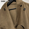 Women's Wool Blend Coat High Neck Belted Wrap Jacket Elegant Long Sleeve Warm Outerwear for Autumn Winter