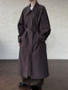 Women Coffee Brief Belted Big Size Long Trench Lapel Long Sleeve Windbreaker Tide Spring Autumn 1DJ3893