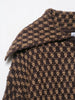 Women Vintage Plaid Knitted Cardigans Coats Long Sleeve Lapel Buttons Sweater Jackets Spring Casual Office Lady Outwear