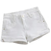 White Denim Shorts Women Low waisted Korean version Slim Elastic Skinny Buttocks Wrapped Sexy Short pants Female