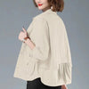 Spring Autumn Female Korean Thin Style Leisure Cardigan Jacket Cotton Windbreaker Coat Mom's Costume Loose Short Blouse Jacket