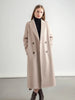 Women 100% Wool Peak Lapel Overcoat Belt Double-Breasted Autumn Winter Long Jacket Trench Coat Ladies Female Clothing #19