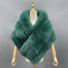 Janefur Real Fox Fur Shawl Poncho Women Elegant Wedding Bridal Formal Party Warm Winter Natural Fur Cape Coat