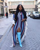 Women Knit Ribbed Clock Ruffes Side Sleeve Front Split Striped Straight Maxi Dress Vintage Vestidos Dresses