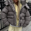 Casual Thicken Women's Cotton Coat Hooded Zippers Full Sleeves Casual Lady Jackets Autumn Winter Female Warm Tops