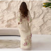 Retro Floral Print Women's Long Dress With Tassel Belt Stand Collar Long Sleeve Muslim Kaftan Dresses Spring Lady Robes