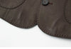 Women's Autumn Clothing European Sheepskin Casual O-Neck Single-Breasted Coffee Litchi Stria Genuine Leather Jacket