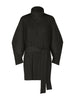Pleated High Neck Single Breasted Waistband Long Jacket Women Soft Comfortable Coats