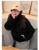 Women Parkas Turtleneck Full Sleeve Thick Coats Short Coat Solid Zipper Spliced Jackets Pocket Casual Elegant Lady Winter