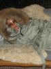 Women's Hooded Faux Fur Trim Padded Coat Solid Stand Belt Waist Zipper Stylish Versatile Jacket Winter Warm Parka Outerwear