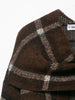 Autumn Women Plaid Knit Scarf Collar Cardigan Coat Long Sleeve Oversize Jacket With Pockets High Street Lady Clothing