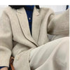 Double-sided Cashmere Coat Long Wool Thickened Suit Style Thickened Loose Wool Jacket Coat for Women