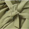 Casual Solid Long Women Coat Urban Full Sleeve Belt Double Breasted Female Jacket Autumn Winter Chic Lady Streetwear