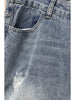 Women's Floral Embroidery Jeans Hollow Out Ripped Pearl Decor Y2K Vintage Mori Girl Denim Trousers Retro Pencil Jeans
