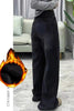 Womens Jeans Y2k Jeans Flared Trousers Black Gray Straight Leg Winter Warm Fleece Lined Loose Fit High Waist Wide Leg