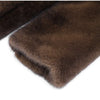 Women's Dark Brown Faux Fur Long Overcoat Single Breasted Fleece Long Trench Coat Winter Fluffy Plush Warm Thicken Outerwear