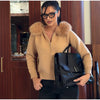 Casual Knit Hoodie Cardigan Women Long Sleeves Zipper Faux Fur Patchwork Coats Female Autumn Winter Solid Thick Knitwears