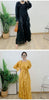 Ruffles Pleated Dress Women Round Neck Flare Sleeves Solid Maxi Belt Dresses Party Spring 2AA1502