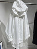 Women Tops Oversized Blouses Women's Clothing Blusas Mujer De Moda Long Sleeve Hooded Shirt Casual White Basic Coat