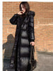 Winter Over The Knee Warm Jacket Hooded Outwear Female Parka Thick Down Cotton Padded Women Long Cotton Bread Coat 4XL