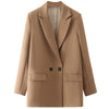 Women's Blazers Office Wear Woman Brown Khaki Off White Black Blazer Woman Long Sleeve Fitted Jacket Blazers
