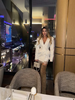 Chic White Waist Cinching Dress Women Full Sleeve Deep V-neck Double Breasted Mini Vestidos Lady High Street Robe