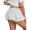 Size 1XL-5XL Women's Skirts Sexy Pleated Home Skirts Skirts with leggings Solid color skirts