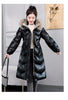 Winter Large Fur Collar Belt Thicken Down-cotton Jacket Women's Mid-length Coats Warm Slim Puffer Jacket Windbreaker Jacket