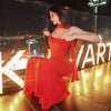 Elegant 2 Pieces Dress Set with Scarf Women Matching Sets Sexy Cropped Top and Long Dress Set Casual Dress