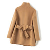 Winter Double-sided Woolen Coat Women's Short Hepburn 100% Wool Coat for Women Elegant Clothes Chaqueta Feminine F