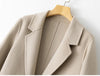 Women's Coat Pure Wool Plaids and Tweedst Camel Women's Coat Elegant Trench Coat