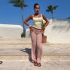 Colorful Striped Jeans Women's Long Pants Female High Street Low-waisted Pockets Denim Trousers Women's Holiday Outwear