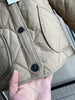 Spring women's vintage crewneck quilted cotton-padded loose version of quilted casual jacket